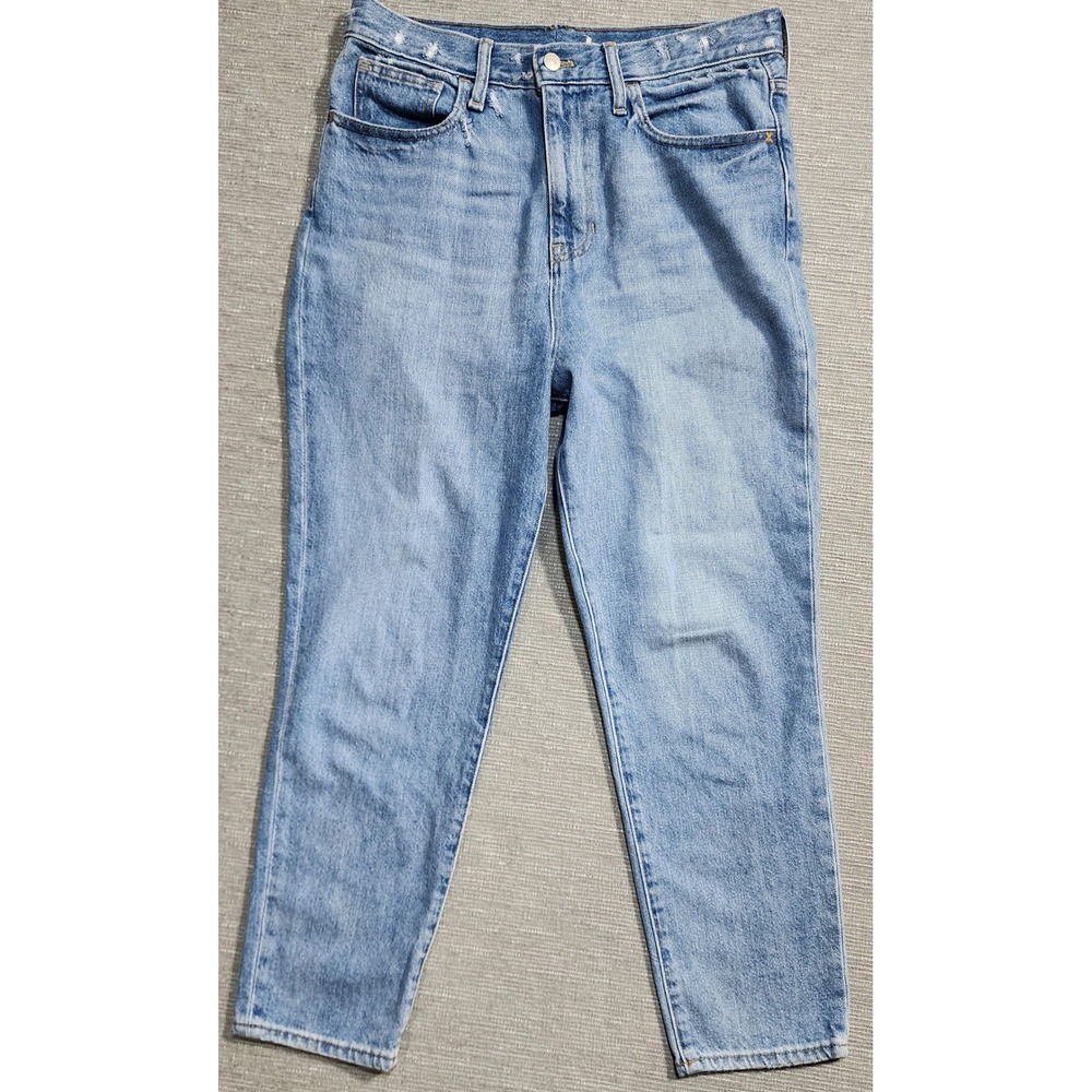 Madewell The Momjean Light Wash High Rise Tapered Denim Jeans Size 29